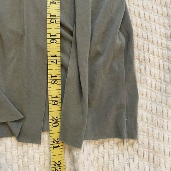 Pol Lightweight Sage Green Dress With Side Slit Size L - Picture 8 of 10